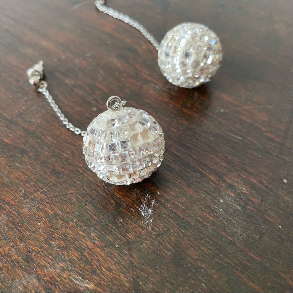 Disco Ball Earrings - Picture 2 of 4